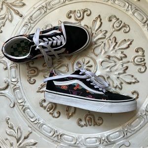 VANS Black Neon Market Unisex Flat Sneakers Size 7 in Women’s